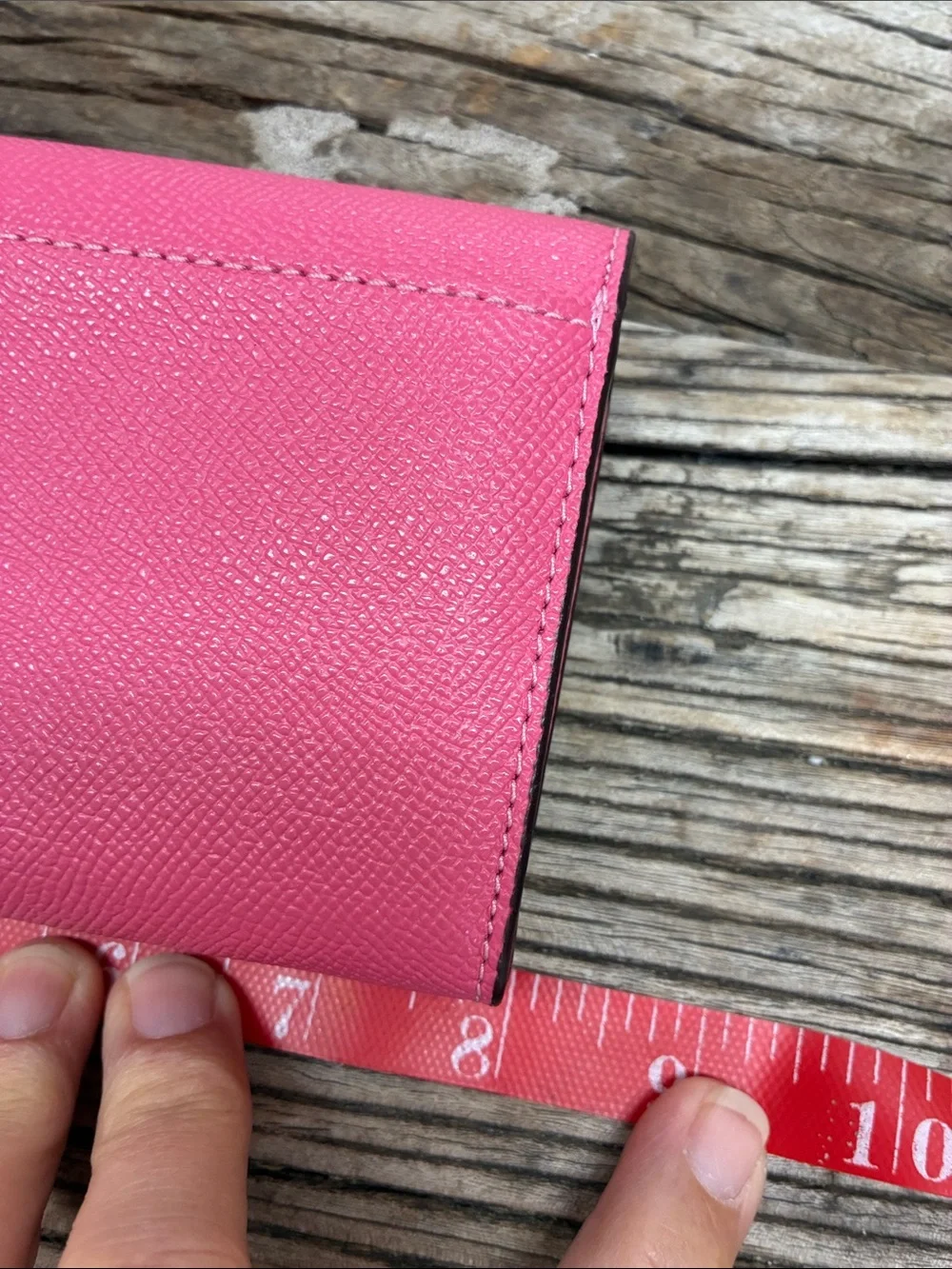 NWT Coach Pink Leather Continental Wallet with Gold Logo